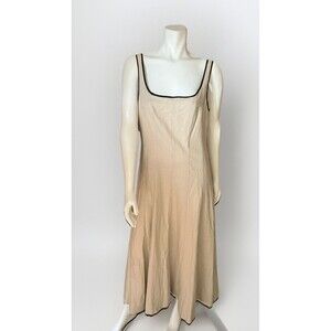 Zara Linen Blend Beige Maxi Dress NWT Size Large